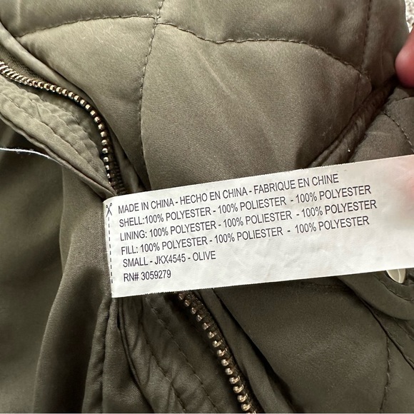 Thread & Supply (Small) Olive Green Quilted Puffer Vest - Picture 9 of 9